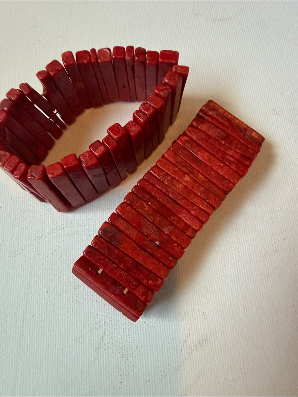 Red Stretch Tile Bracelet Set — Unbranded Women’s Fashion Bracelets